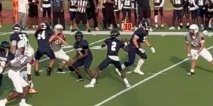 Major Curry sitting in pocket about to make a throw
